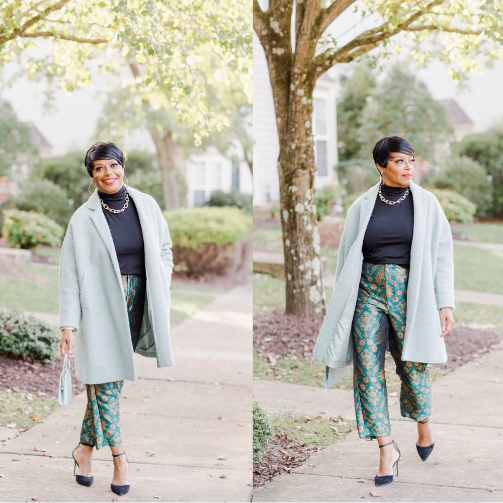 NWT $148 Anthropologie x Maeve Melyssa Floral Print Jacquard-Finish Trouser S